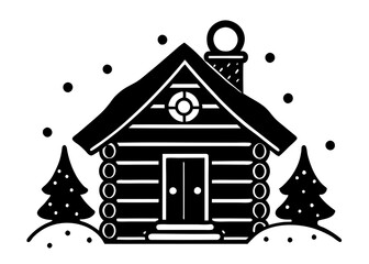 Fototapeta premium High-Quality Wooden House Icon - Ideal for Creative Projects