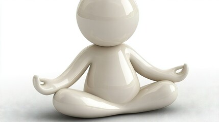 Serene Figure in a Meditative Pose, Embodying Peace and Tranquility