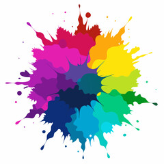 Obraz premium Abstract Paint Splash Vector Art - Bold and Dynamic Graphic