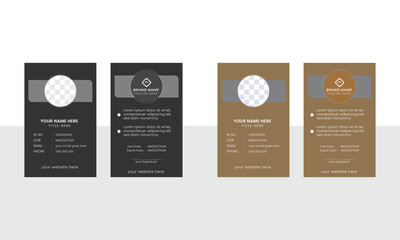 Simple Minimalistic Creative Unique ID Card Template Design