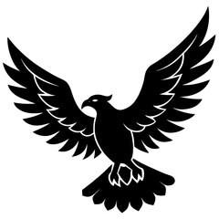 Flying Bird Silhouette Vector - Elegant Wildlife Design