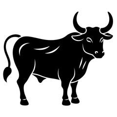 Dynamic Bull Vector Art - Perfect for Strength and Determination Themes