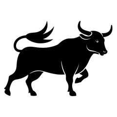 Dynamic Bull Vector Art - Perfect for Strength and Determination Themes