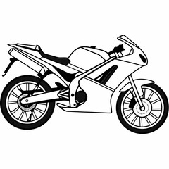Obraz premium Black and White Bike Vector - Perfect for Automotive Projects