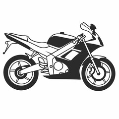 Obraz premium Sporty Motorcycle Silhouette Vector for Creative Designs