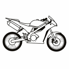 Obraz premium Sporty Motorcycle Silhouette Vector for Creative Designs