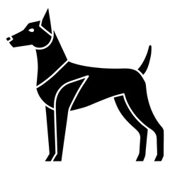 Bold Dog Silhouette Vector - Majestic Pet Illustration