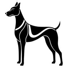 Bold Dog Silhouette Vector - Majestic Pet Illustration