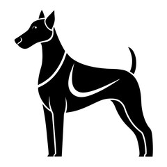 Standing Dog Silhouette Vector - Perfect for Logos and Branding