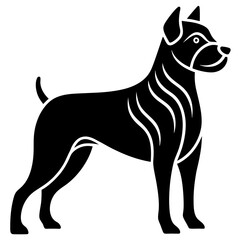 Standing Dog Silhouette Vector - Perfect for Logos and Branding