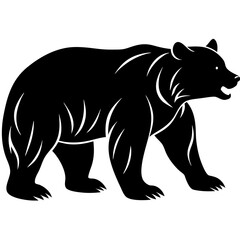 Majestic Bear Vector - Wildlife Silhouette Illustration