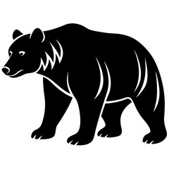 Majestic Bear Vector - Wildlife Silhouette Illustration