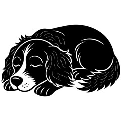 Cozy Sleeping Dog Vector Art for Animal Lovers