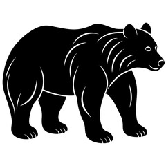 Black Bear Silhouette Vector for Nature and Wildlife Designs