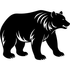 Black Bear Silhouette Vector for Nature and Wildlife Designs