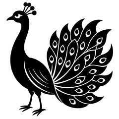 Decorative Peacock Vector Art for Creative Projects