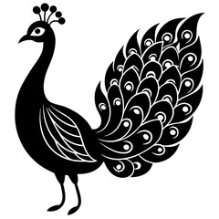 Decorative Peacock Vector Art for Creative Projects