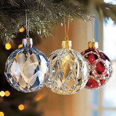 Crystal ornament Christmas decoration glass ball 