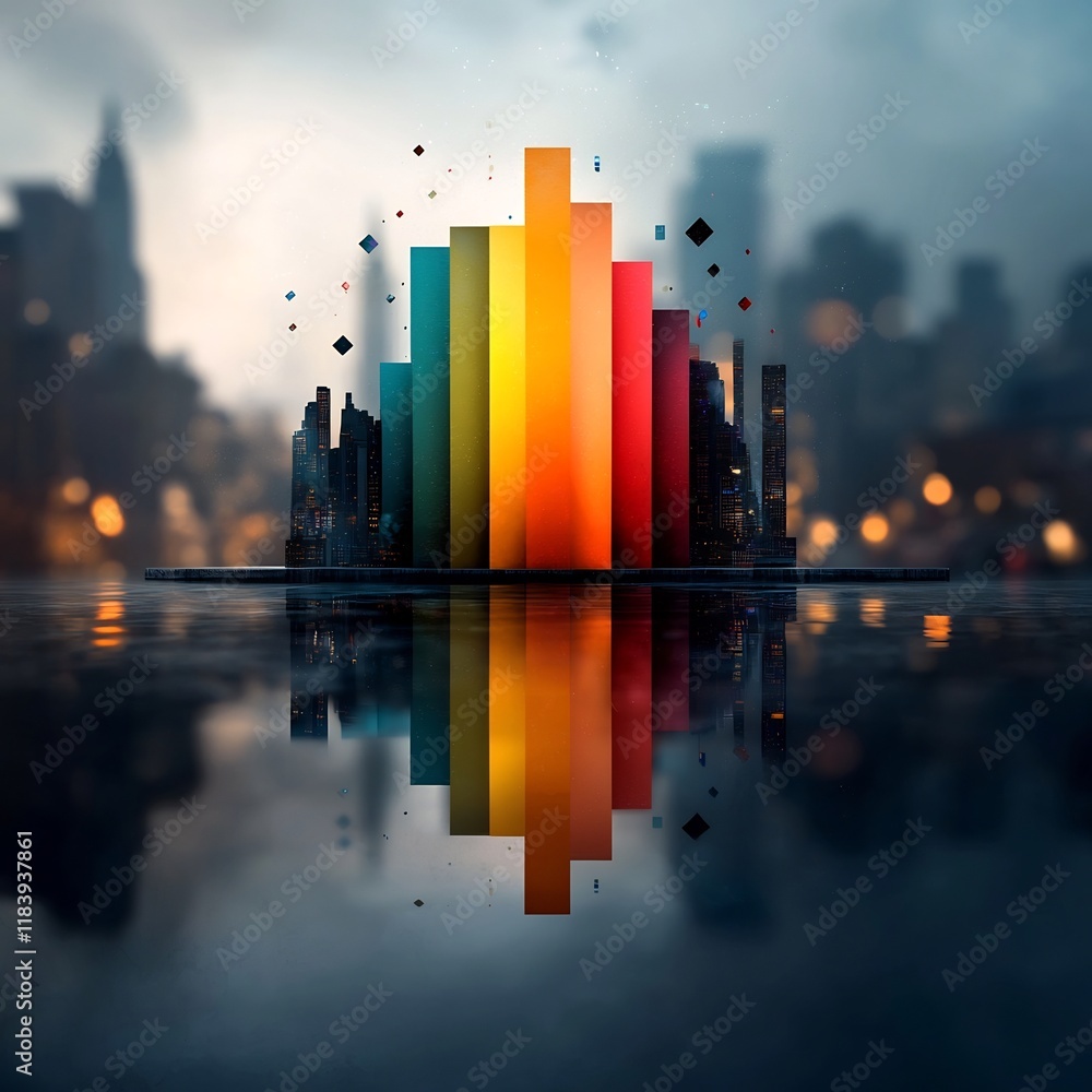Poster mesmerizing holographic foil motif with a spellbinding iridescent effect prismatic chromatic display