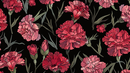 Red rose seamless pattern wallpaper