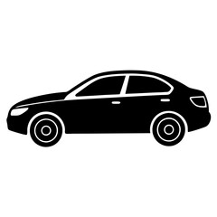 Minimalist Car Vector Graphic for Automotive Design