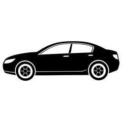 Minimalist Car Vector Graphic for Automotive Design