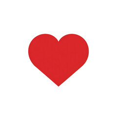 Red Heart Symbol on Transparent Background for Love and Romance Concepts