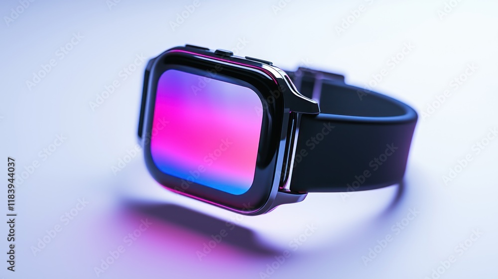 Poster sleek smartwatch with gradient display