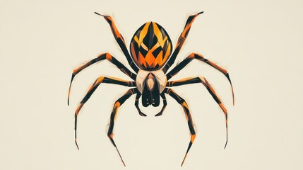 Geometric Spider: A Low-Poly Arachnid Illustration
