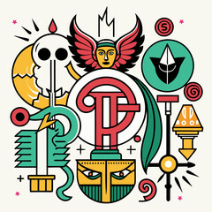 set of christmas icons