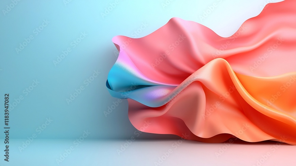 Poster captivating holographic gradient with a shimmering iridescent foil surface exuding an ethereal and l
