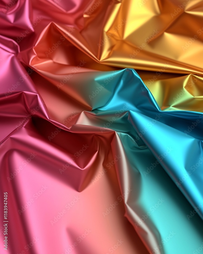 Poster captivating iridescent holographic foil background showcasing a kaleidoscope of vibrant rainbow colo