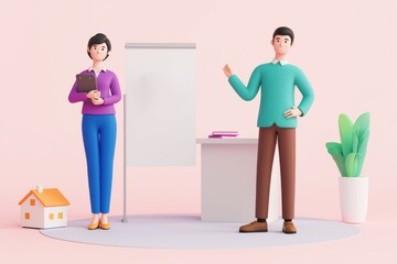 Obraz premium Professionally Presented Real Estate Services with a Friendly and Modern Approach