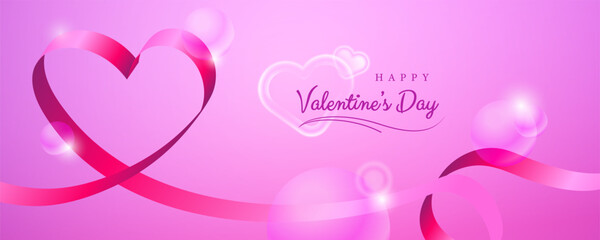 Happy valentines day banner vector background