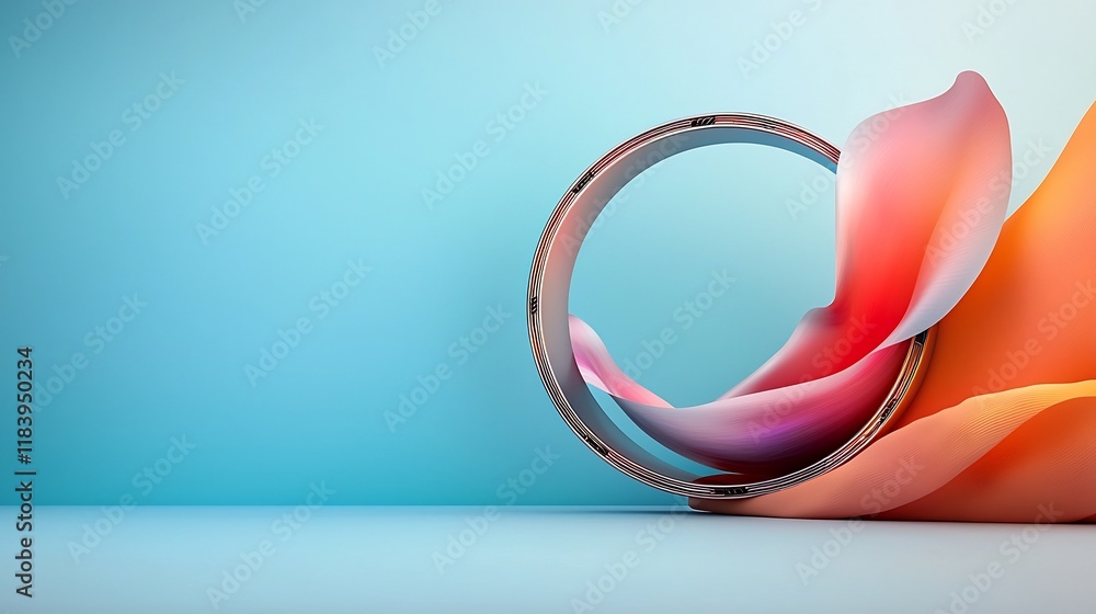 Poster captivating holographic gradient shimmering iridescent foil and mesmerizing light play create a visu