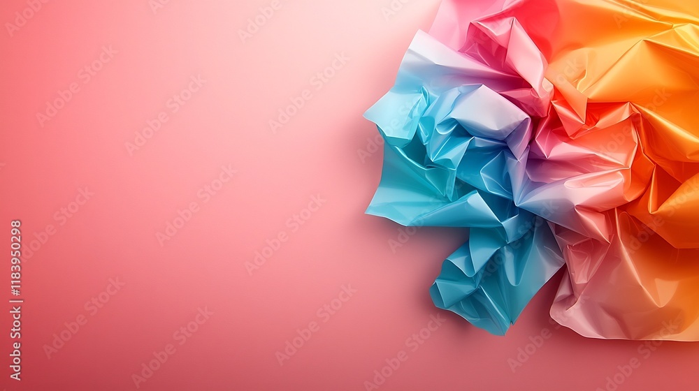 Poster dazzling holographic gradient with a shimmering iridescent foil surface glimmering with dynamic pris