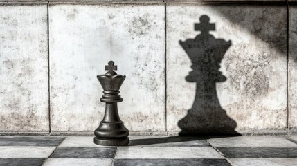 Obraz premium shadow of chess piece