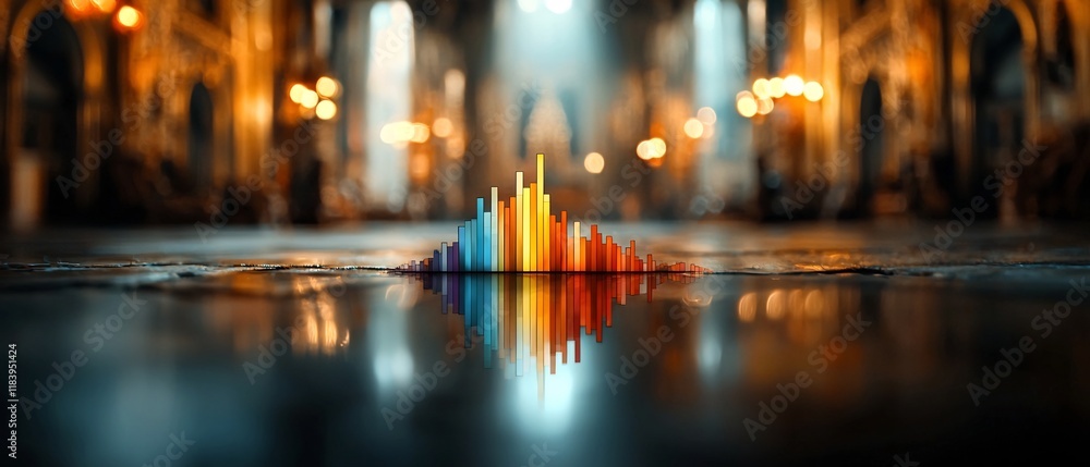 Poster stunning and immersive holographic texture showcasing a spectrum of iridescent rainbow hues pulsatin