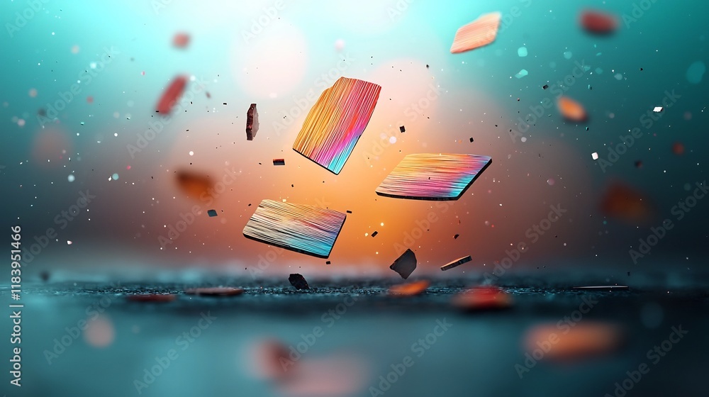 Poster mesmerizing holographic texture with shimmering iridescent foil captivating prismatic reflections an