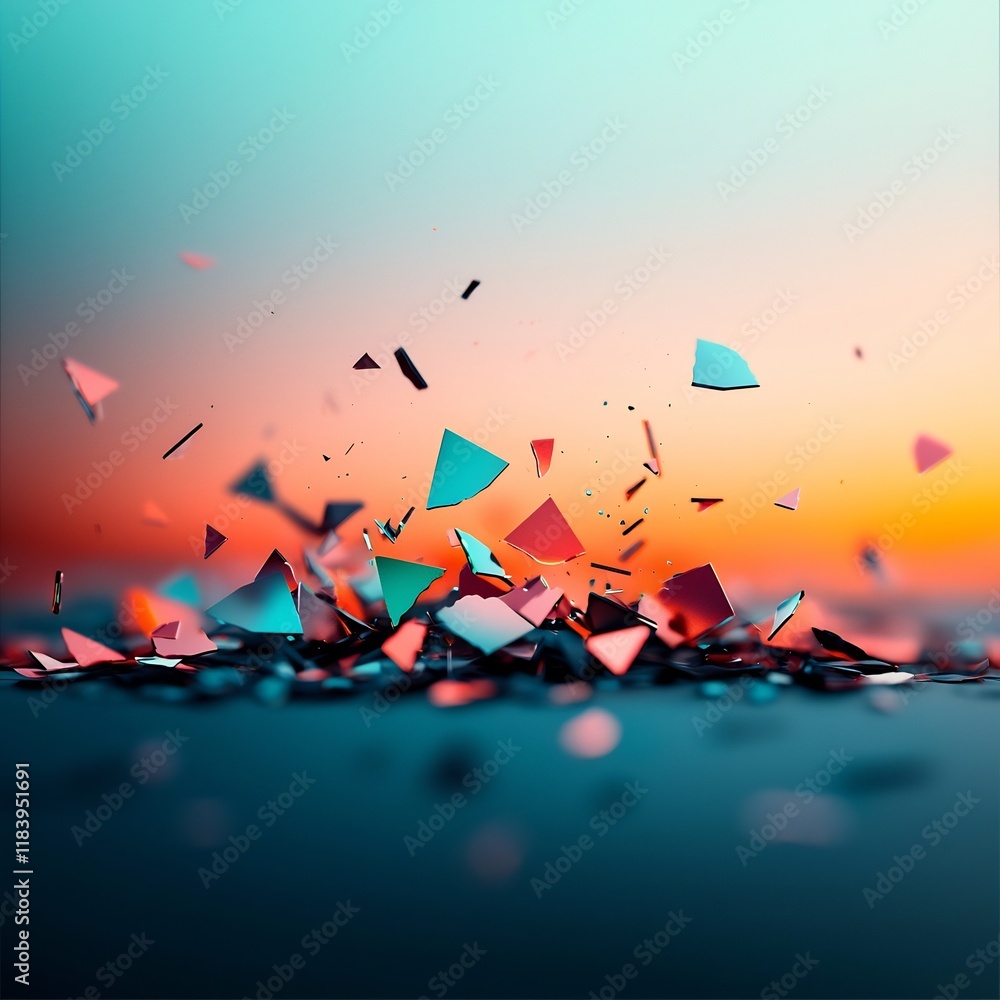 Poster captivating iridescent foil overlay with hypnotic holographic gradient prismatic kaleidoscopic patte