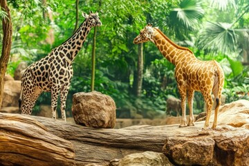 Fototapeta premium Zoo Animal Friends