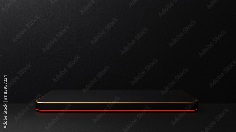 Aufkleber a sleek, luxurious black background with subtle geometric patterns, ideal for podium display or bann