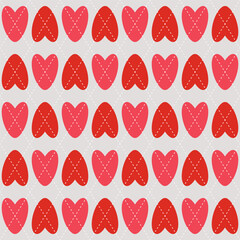 Argyle hearts seamless pattern. Valentine's Day cute background.