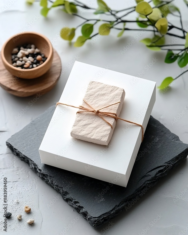 Aufkleber refined white paper packaging for high end product presentation in a modern carton box featuring a m