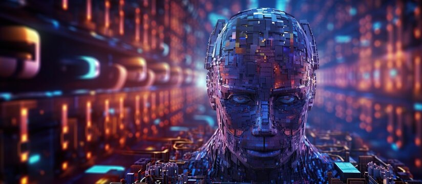 automation concept binary digital data - Powered by Adobe