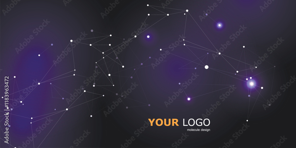 Poster Abstract technology connect background and structure network design