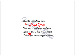 Happy valentine day logo design ,vector , T shirt ,poster and card , illustration and isolate template which contain a symbol of love .