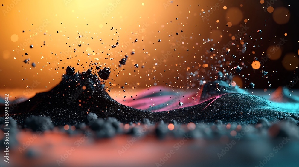 Poster enchanting holographic texture with a shimmering iridescent gradient effect intricate prismatic patt