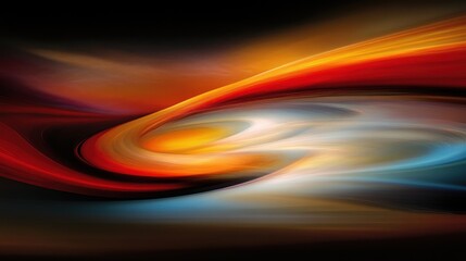 Obraz premium Abstract swirl painting radiating vibrant colors