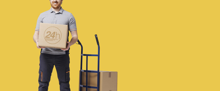 24h express delivery service advertisement